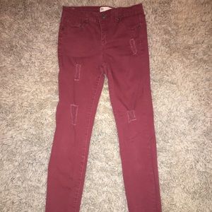 Tilly’s RSQ Girls Burgundy Jeans Size 12